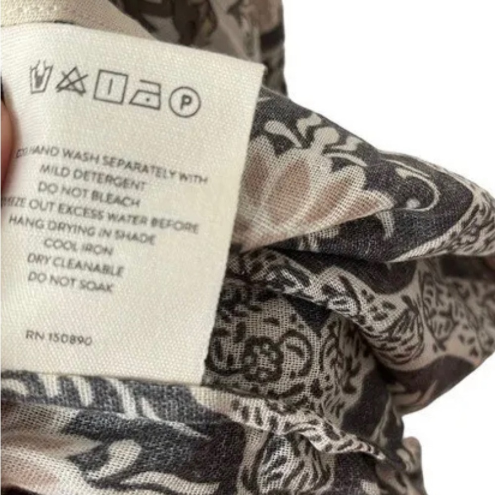 SPELL & THE GYPSY COLLECTIVE Women’s Ivory Paisley Ash Blouse Size L OVERSIZED - Picture 8 of 8